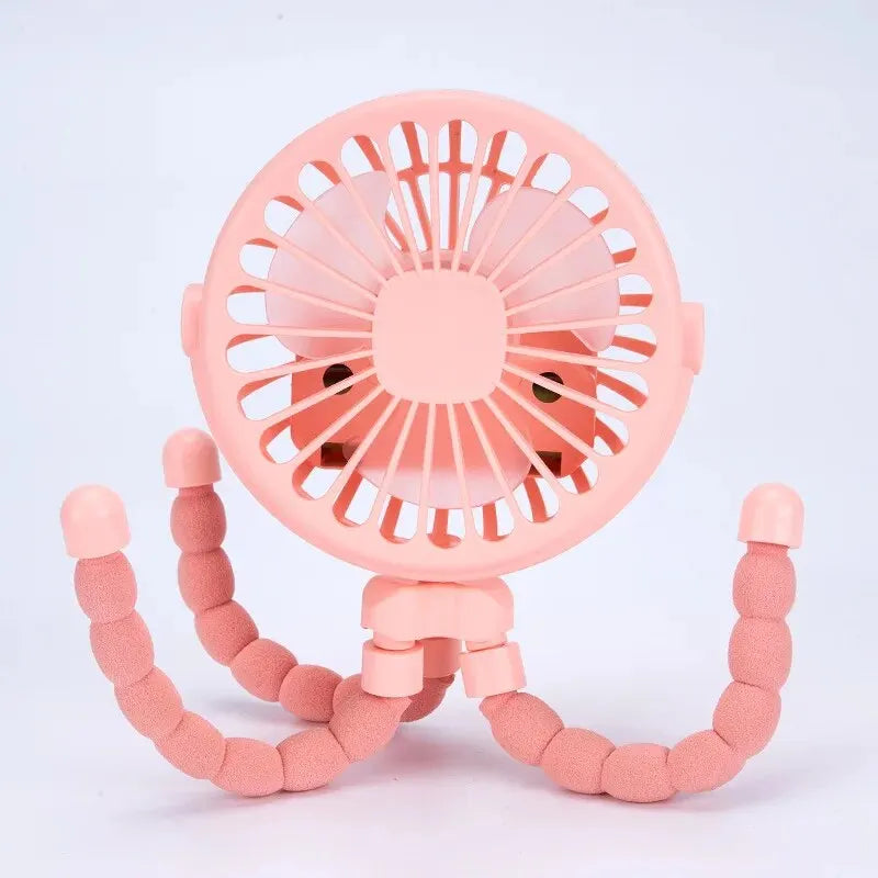 Poussette multifonctionnelle pour bébé, portable, rechargeable par USB, batterie au lithium, mini ventilateur Octopus