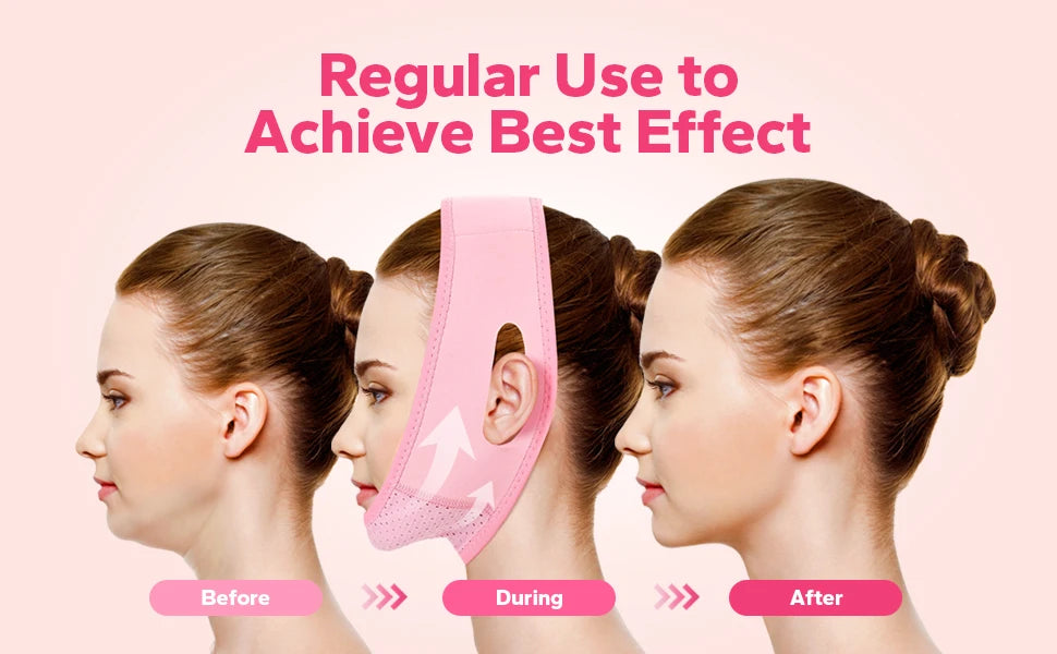Sangle faciale réutilisable, masque en V, réducteur de double menton