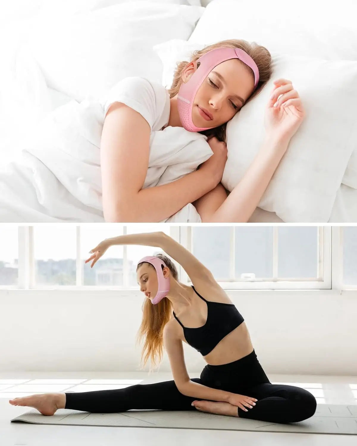 Sangle faciale réutilisable, masque en V, réducteur de double menton